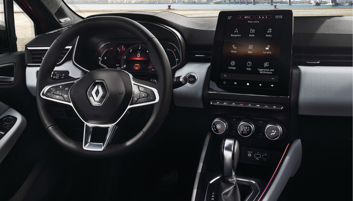 Renault Clio, ecco come saranno i nuovi interni: lo schermo centrale verticale