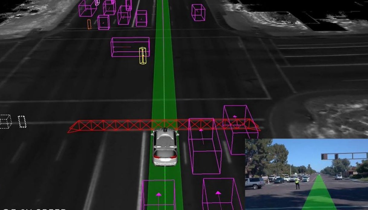 auto guida autonoma vigili