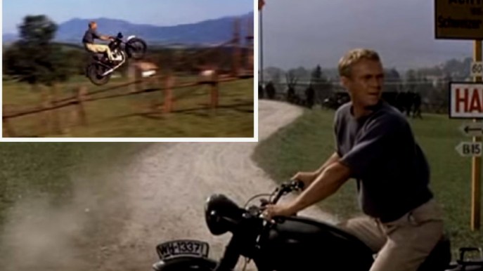 Cinema e motori: Steve McQueen e quel salto con la Triumph T6 Trophy