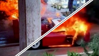In fiamme una rara Ferrari F40 da un milione di euro