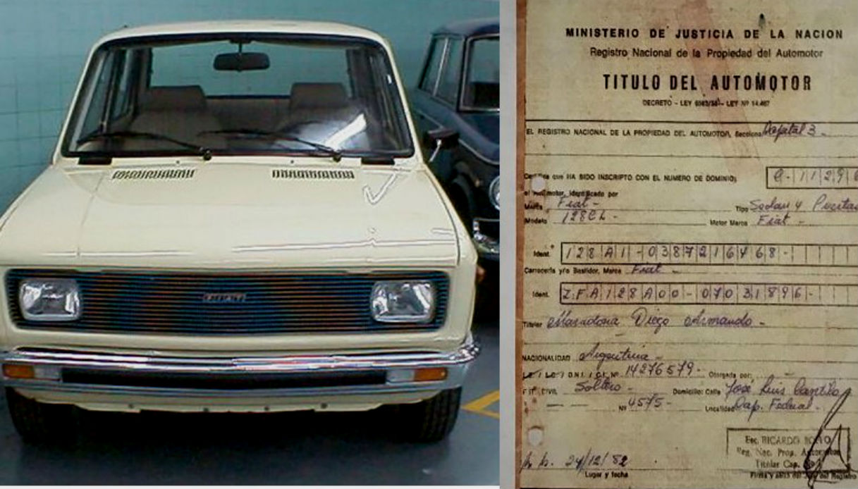 In vendita la Fiat 128 di Maradona